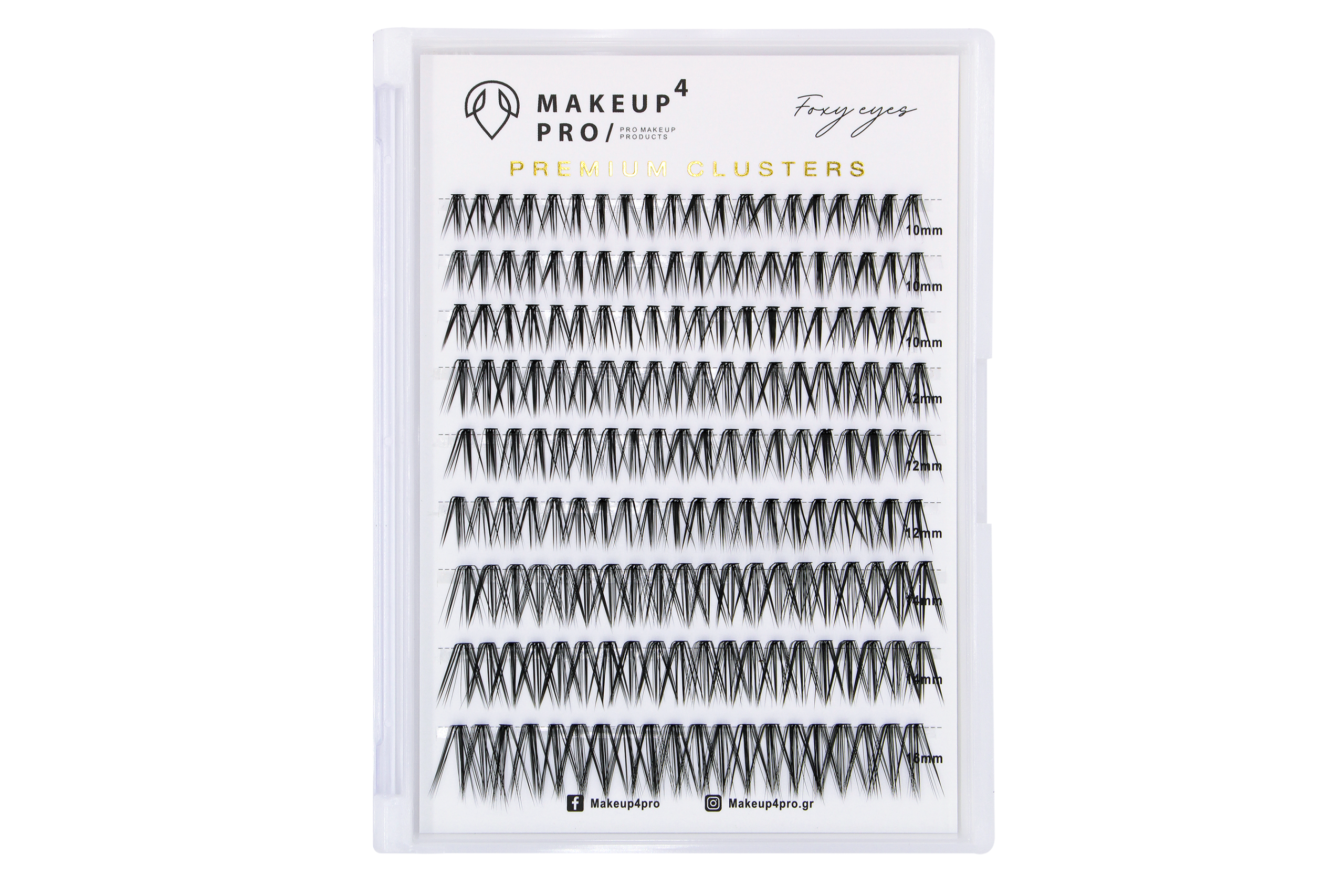Premium Cluster Lashes - Foxy (180 pcs) | Makeup4pro - Image 1